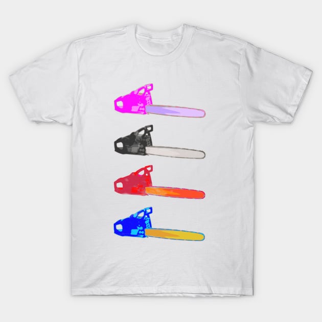 Chainsaws Four T-Shirt by MotoGirl